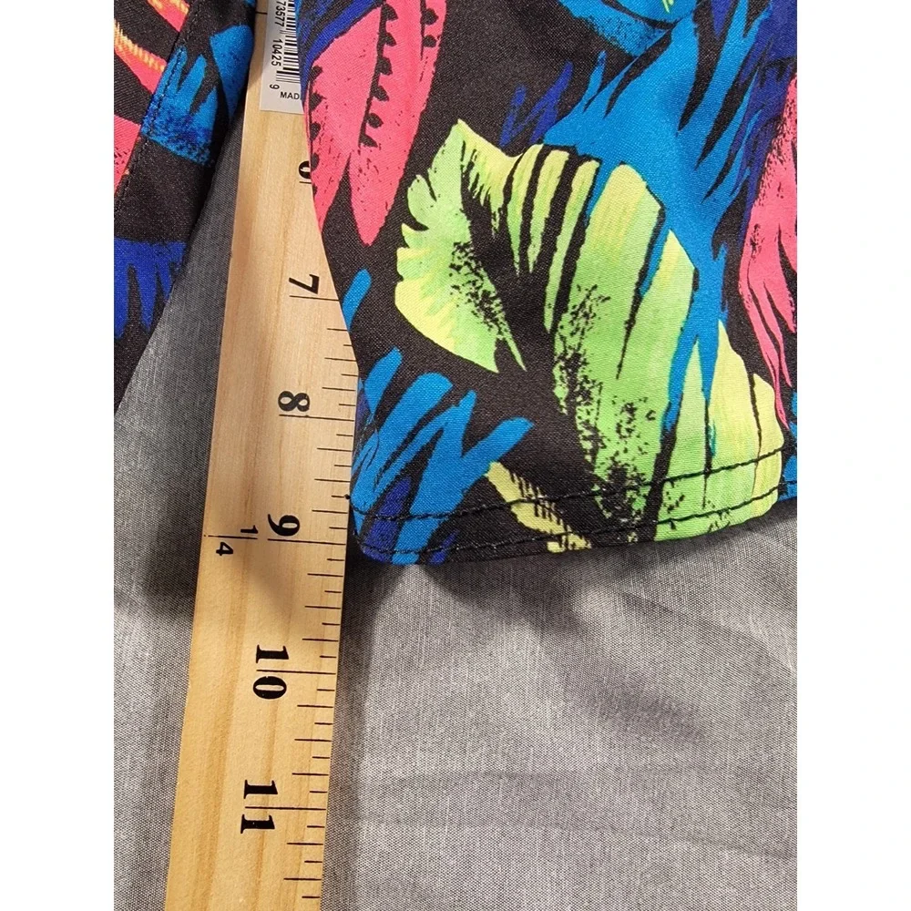 American Eagle Swim‎ Trunks Medium Neon Tropical Board Shorts Beach w/ Pockets